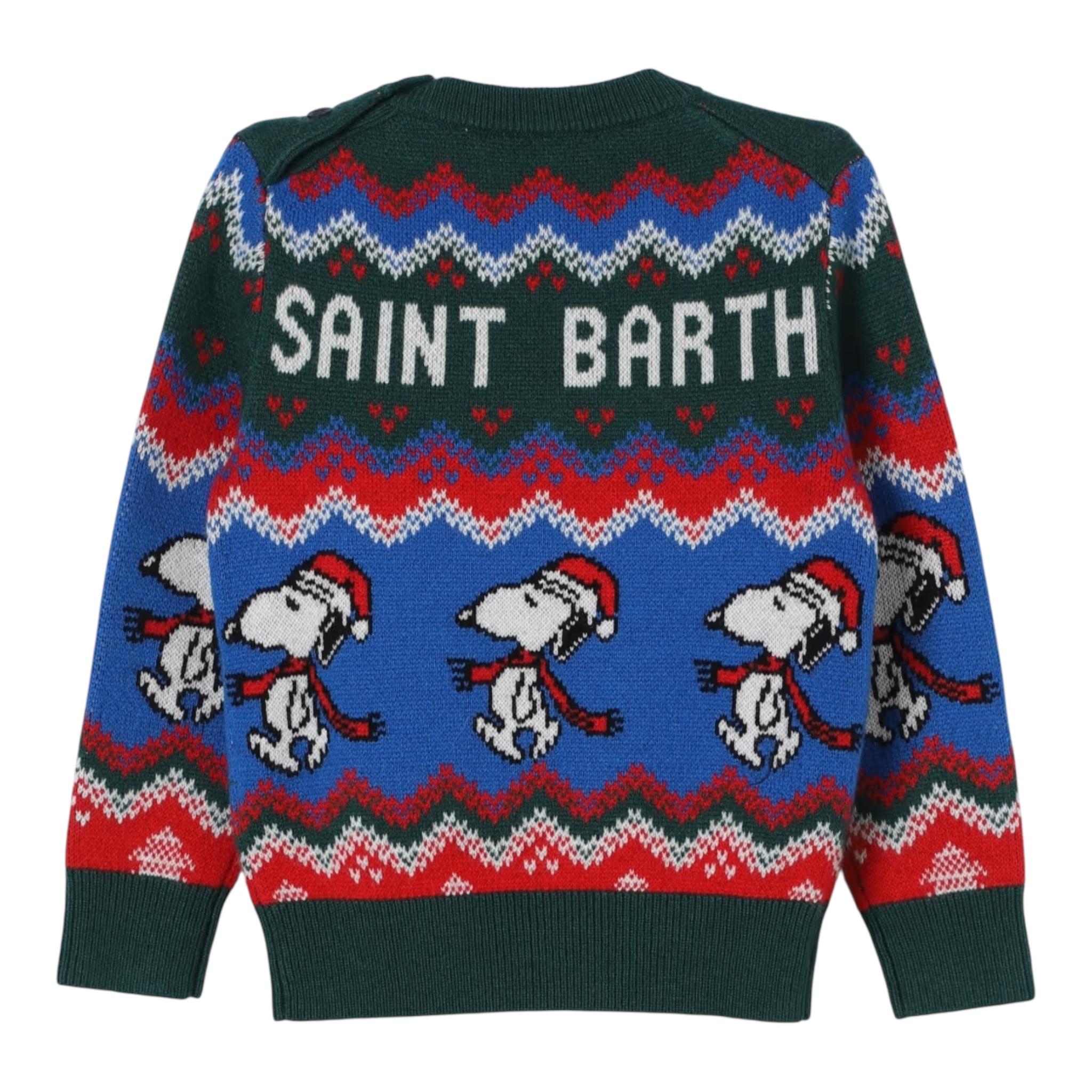 SAINT BARTH maglia girocollo stampa fantasia con logo e snoopie Multicolor per Bambino DU0003 MULTICOLOR SAINT BARTH