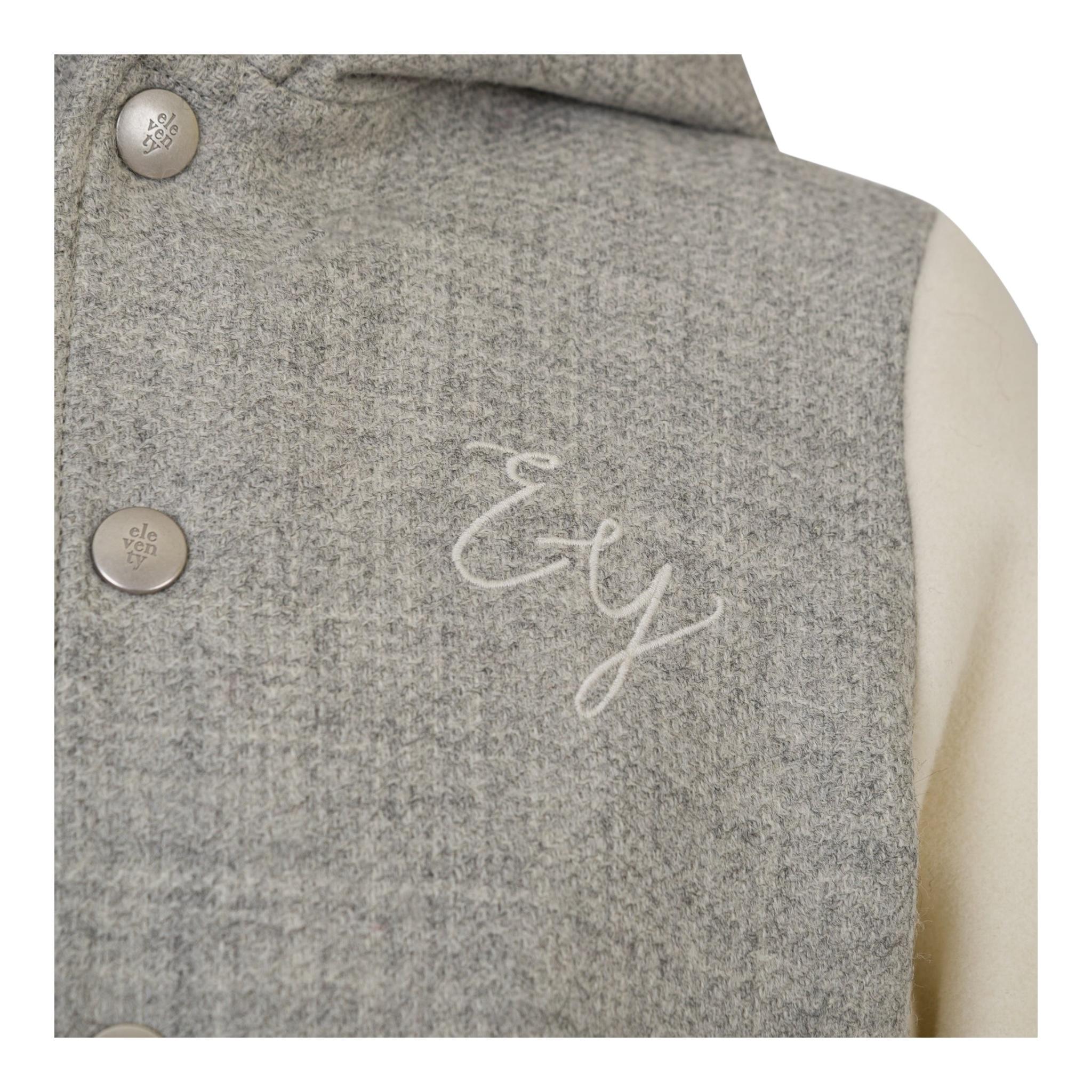 ELEVENTY giubbino tinta unita modello college con maniche in contrasto Grigio per Bambino EV2P47X GRIGIO ELEVENTY