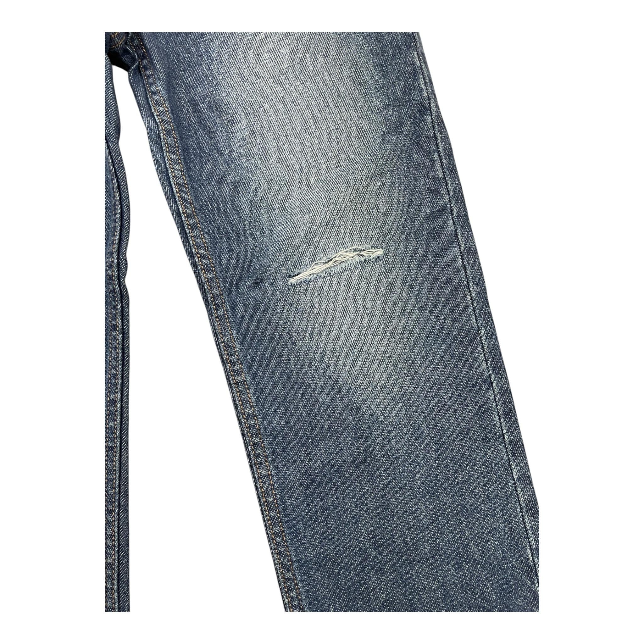 MOSCHINO jeans tinta unita con girovita regolabile Blu per Bambino HUP08K BLU MOSCHINO