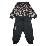 SUPERGA completo 2pz felpa logata-pantalone Nero per Bambino AS150 NERO SUPERGA