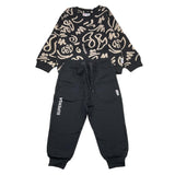 SUPERGA completo 2pz felpa logata-pantalone Nero per Bambino AS150 NERO SUPERGA