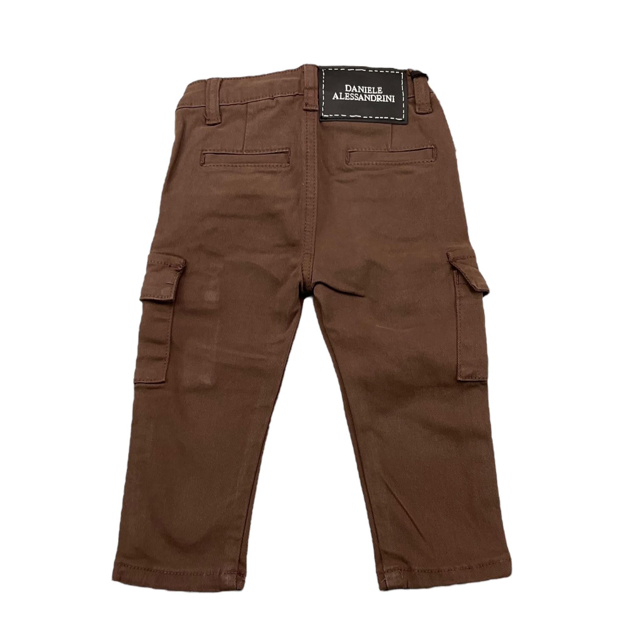 DANIELE ALESSANDRINI jeans tinta unita con girovita regolabile Marrone per Neonato 1291P00023X MARRONE DANIELE ALESSANDRINI