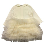 LIU JO abito manica lunga tinta unita cn tulle Panna per Neonata HF4014 PANNA LIU JO