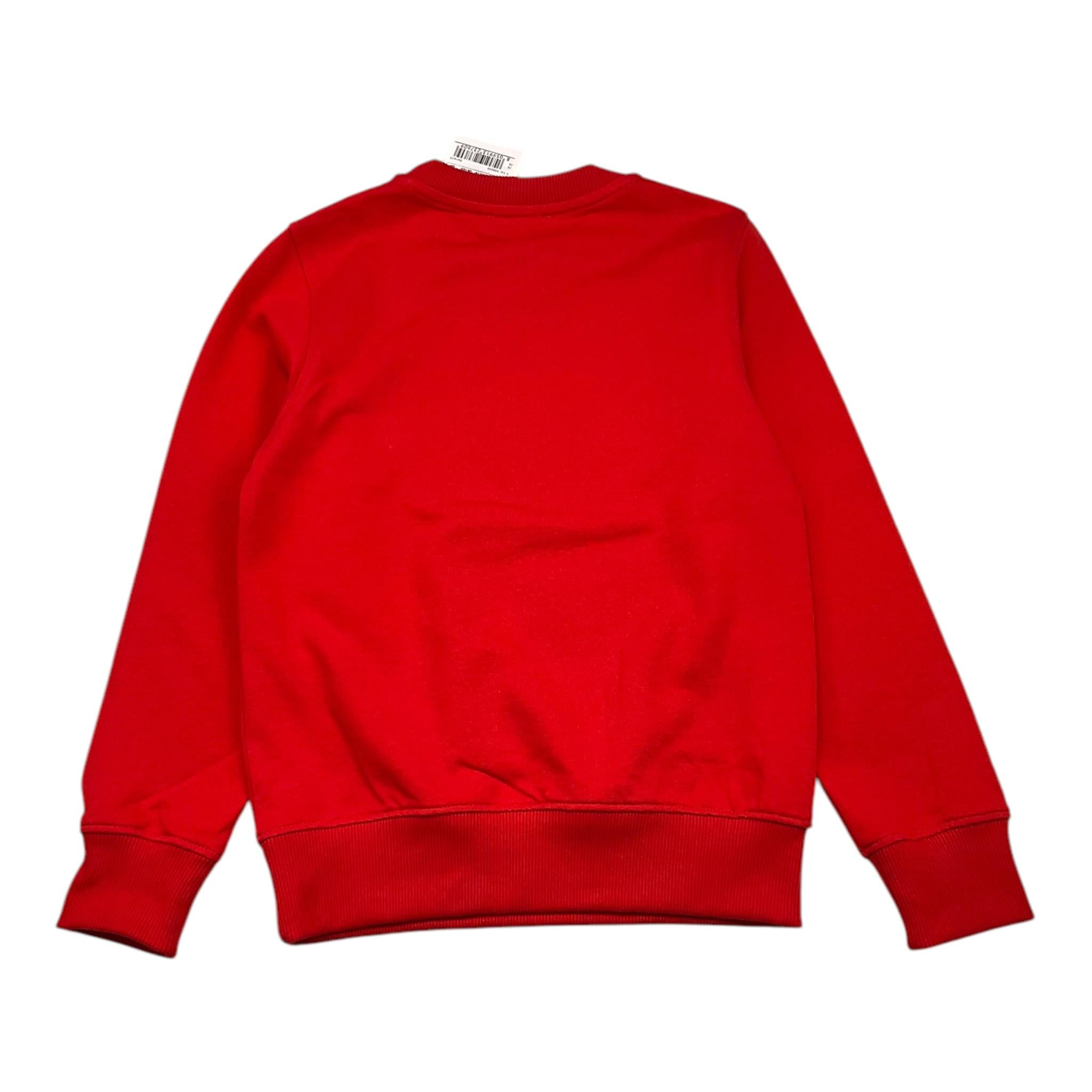 MOSCHINO felpa girocollo tinta unita con stampa Rosso per Bambino HQF08V ROSSO MOSCHINO