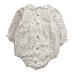 BABIDU pagliaccetto tinta unita con fantasia fiori Bianco per Neonata 30566 BIANCO BABIDU