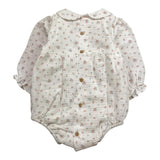 BABIDU pagliaccetto tinta unita con fantasia fiori Bianco per Neonata 30566 BIANCO BABIDU