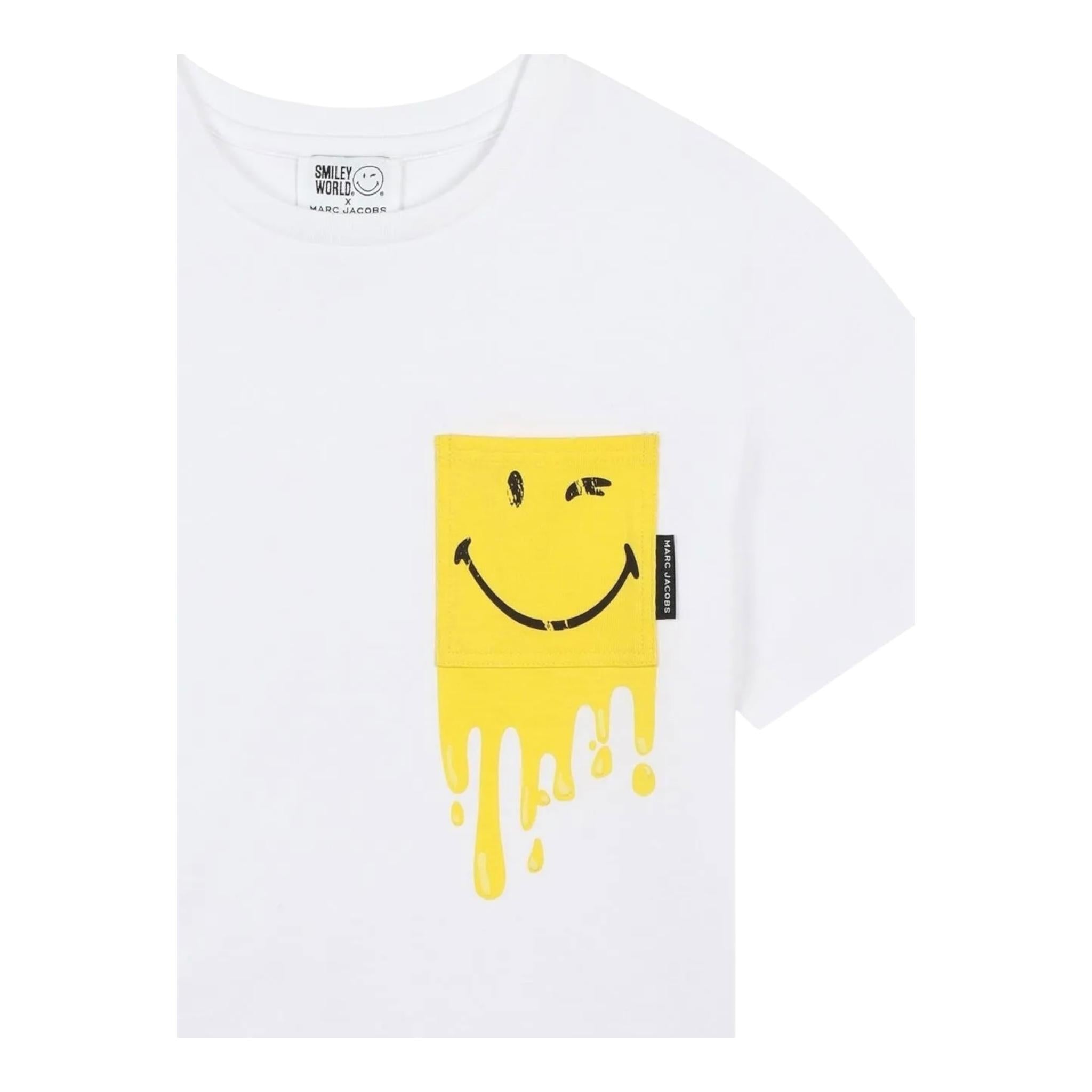 MARC JACOBS t-shirt girocollo tinta unita con stampa Bianco per Bambino W60282 BIANCO MARC JACOBS