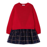 MAYORAL set abito maglia-abito bicolore Rosso/blu per Bambina 4912X ROSSO/BLU MAYORAL