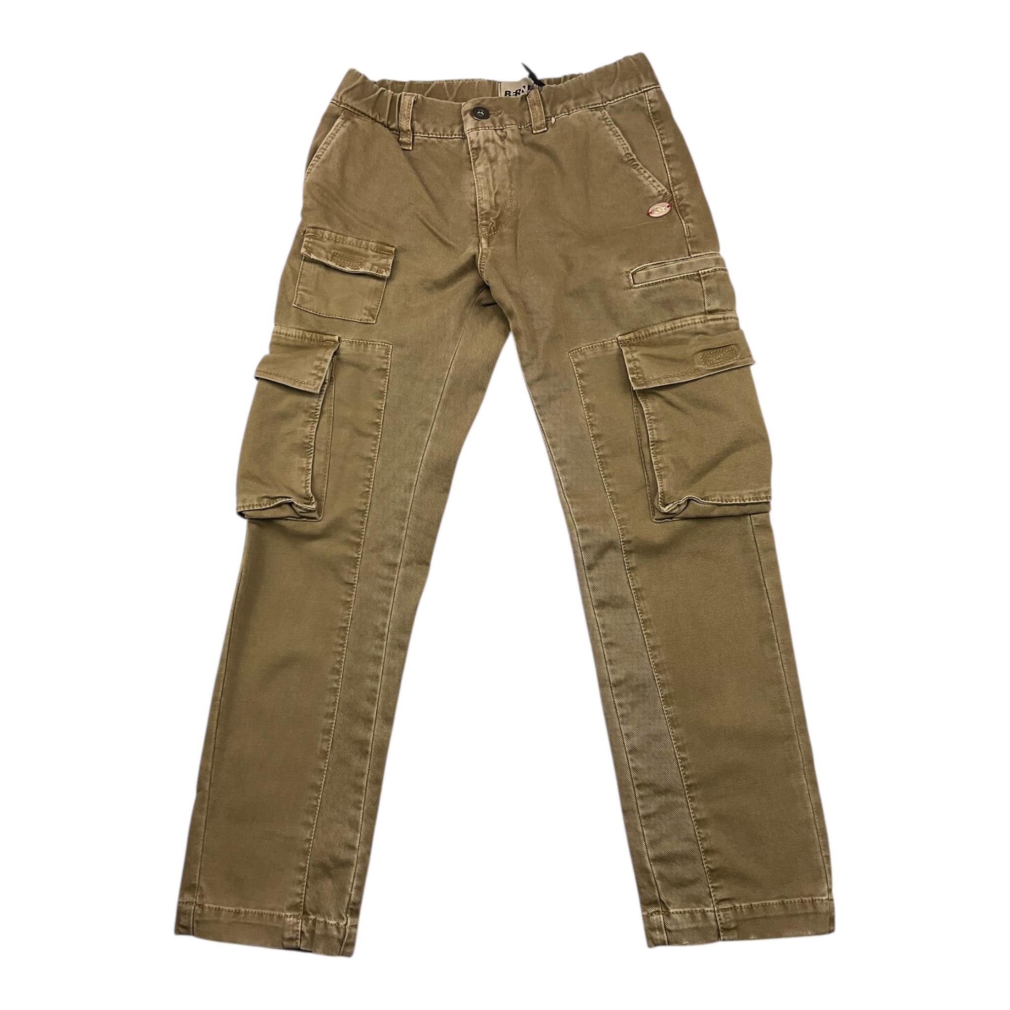 BERNA pantalone tinta unita con elastico in vita Verde per Bambino 23532 VERDE BERNA