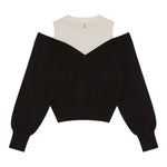 PATRIZIA PEPE maglia girocollo tinta unita con finta canotta Nero per Bambina 7K0042X NERO PATRIZIA PEPE