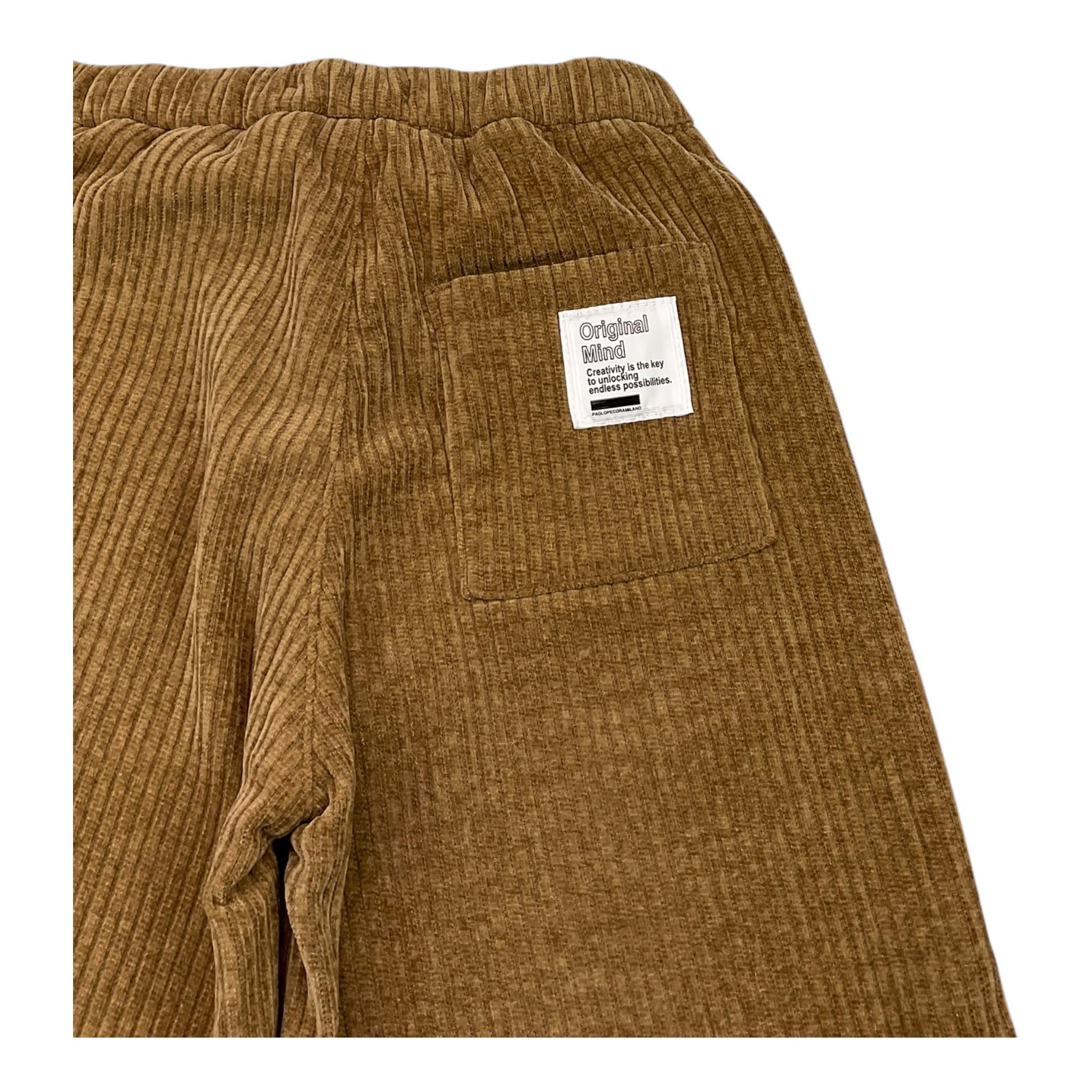 PAOLO PECORA bermuda tinta unita in velluto Beige per Bambino PP4161 BEIGE PAOLO PECORA