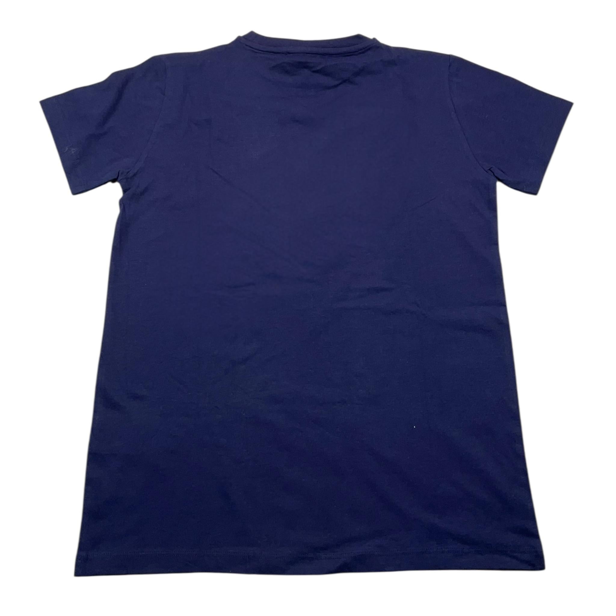 CESARE PACIOTTI t-shirt girocollo tinta unita con logo Blu per Bambino TSP3103J BLU CESARE PACIOTTI
