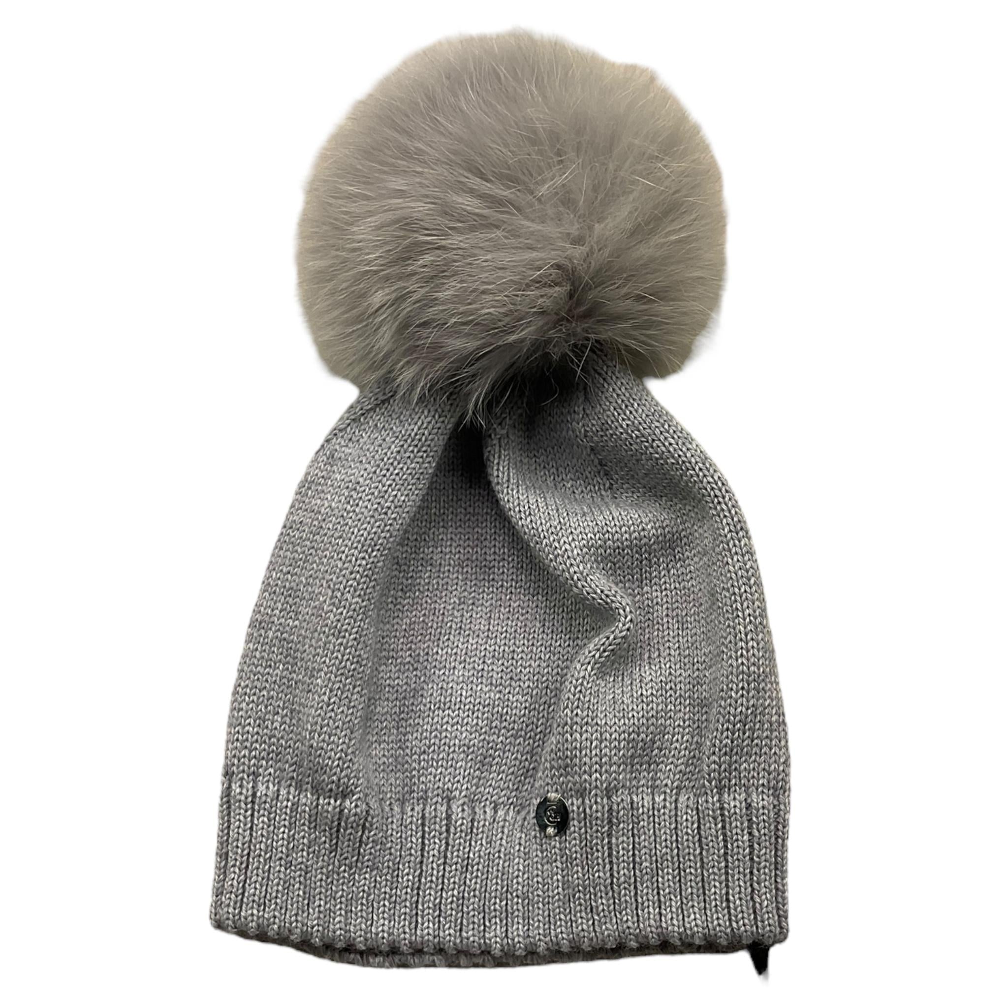 GIO HIGUAMY cappello tinta unita con pon pon Grigio per Bambino CT0469VA GRIGIO GIO HIGUAMY