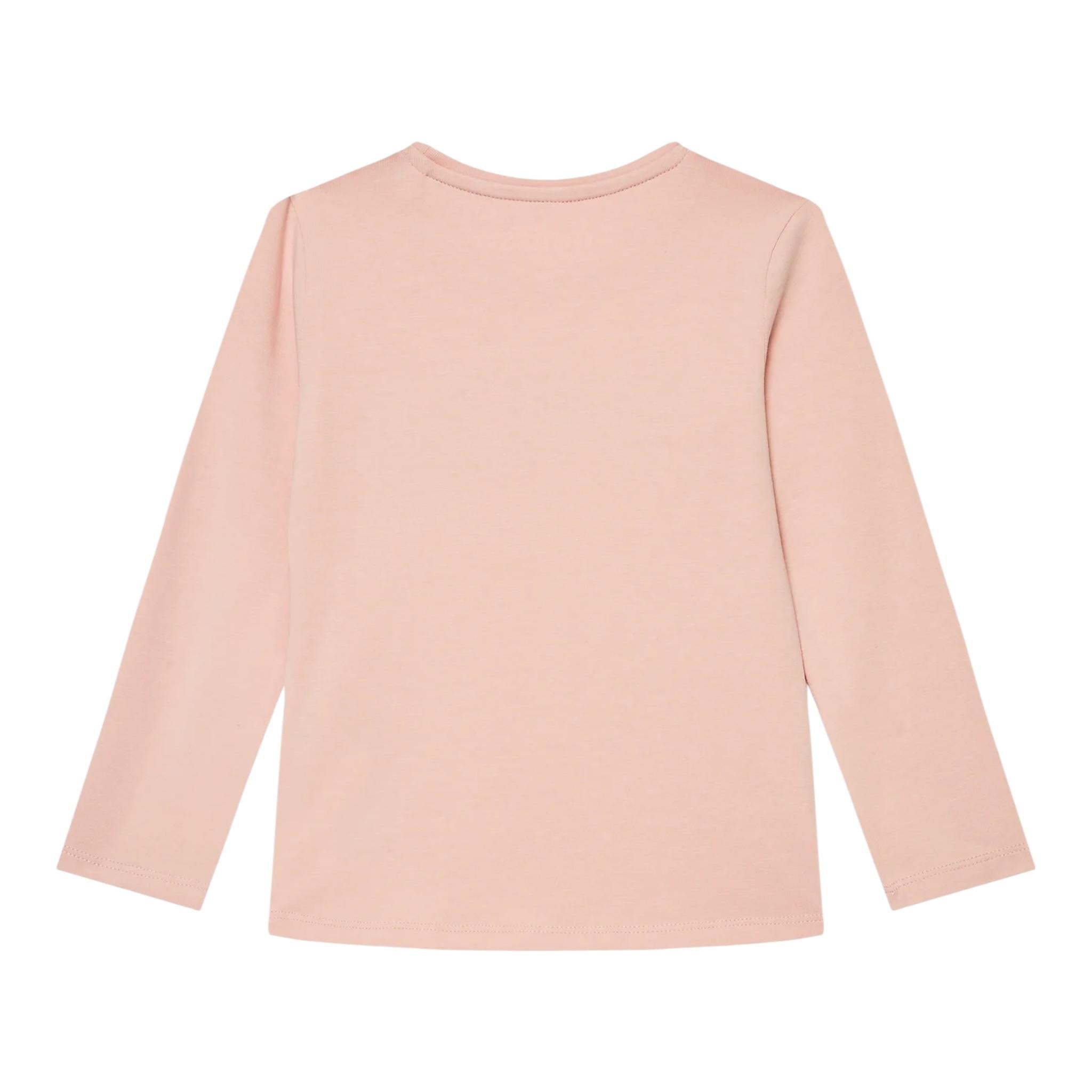 GUESS shirt girocollo tinta unita con stampa in contrasto Rosa per Neonata A4BI03J1314X ROSA GUESS