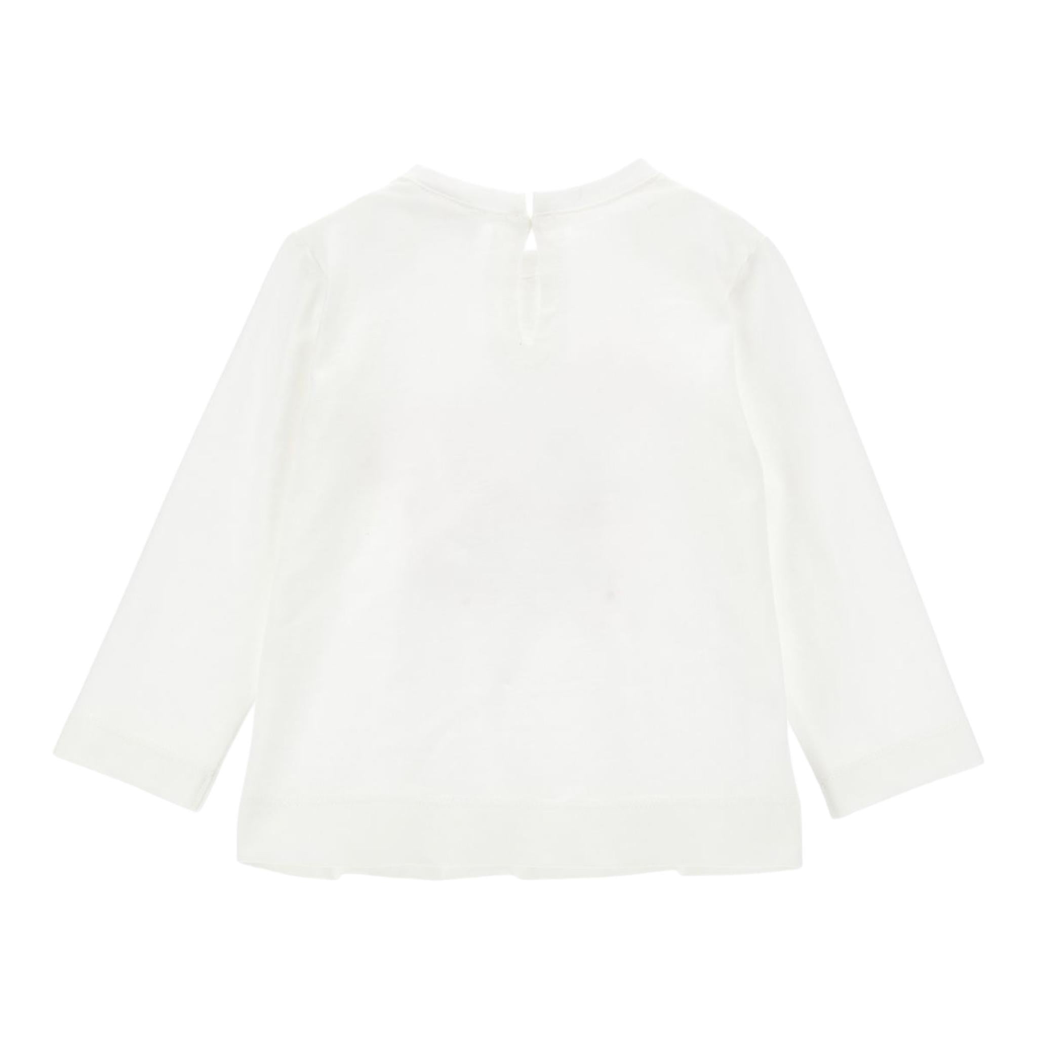MONNALISA shirt girocollo tinta unita con stampa Bianco per Neonata 39D12 BIANCO MONNALISA