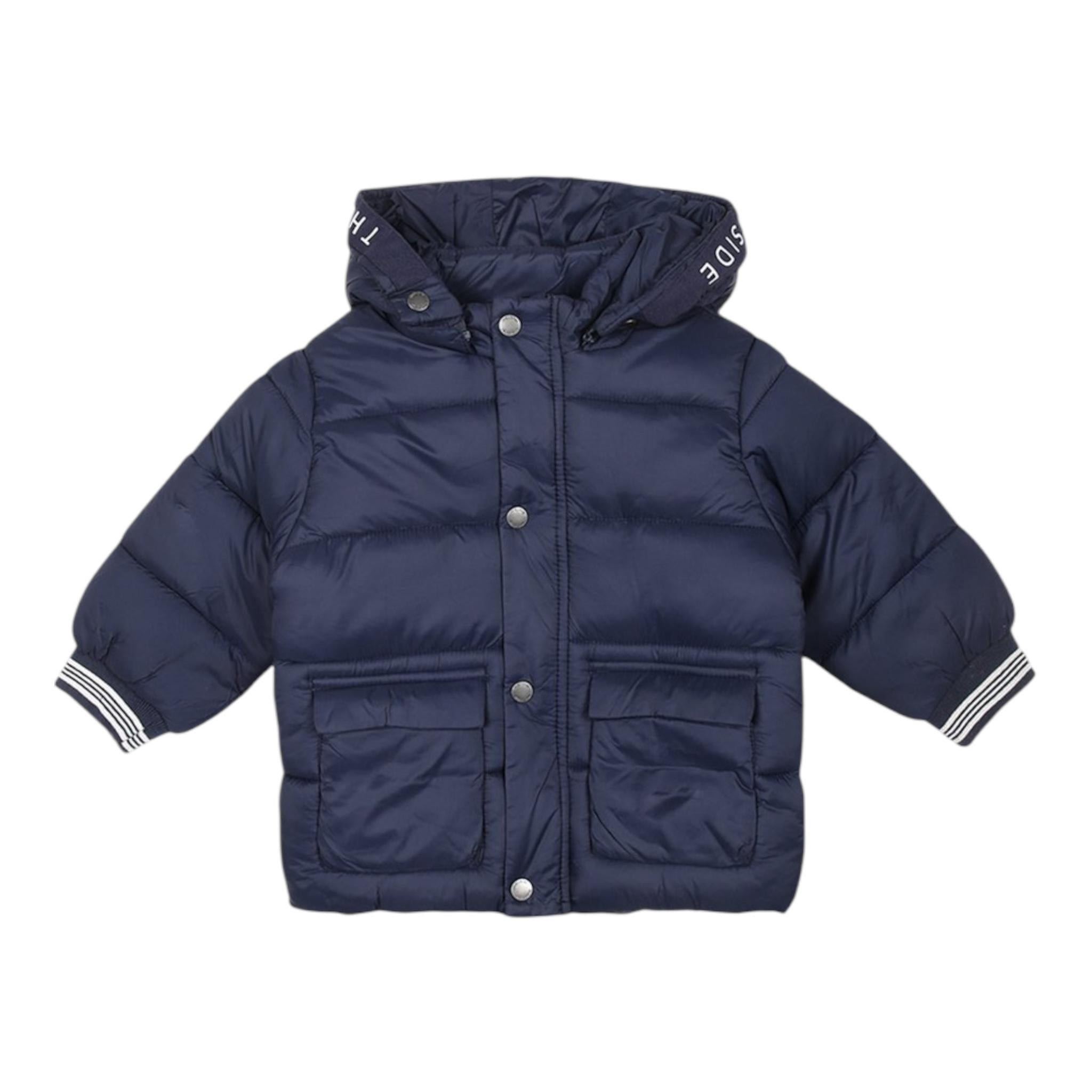 MAYORAL giubbino tinta unita con cappuccio Blu per Bambino 2466J BLU MAYORAL