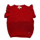 PLEASE maglia modello smanicato tinta unita girocollo Rosso per Neonata NB69230G65 ROSSO PLEASE
