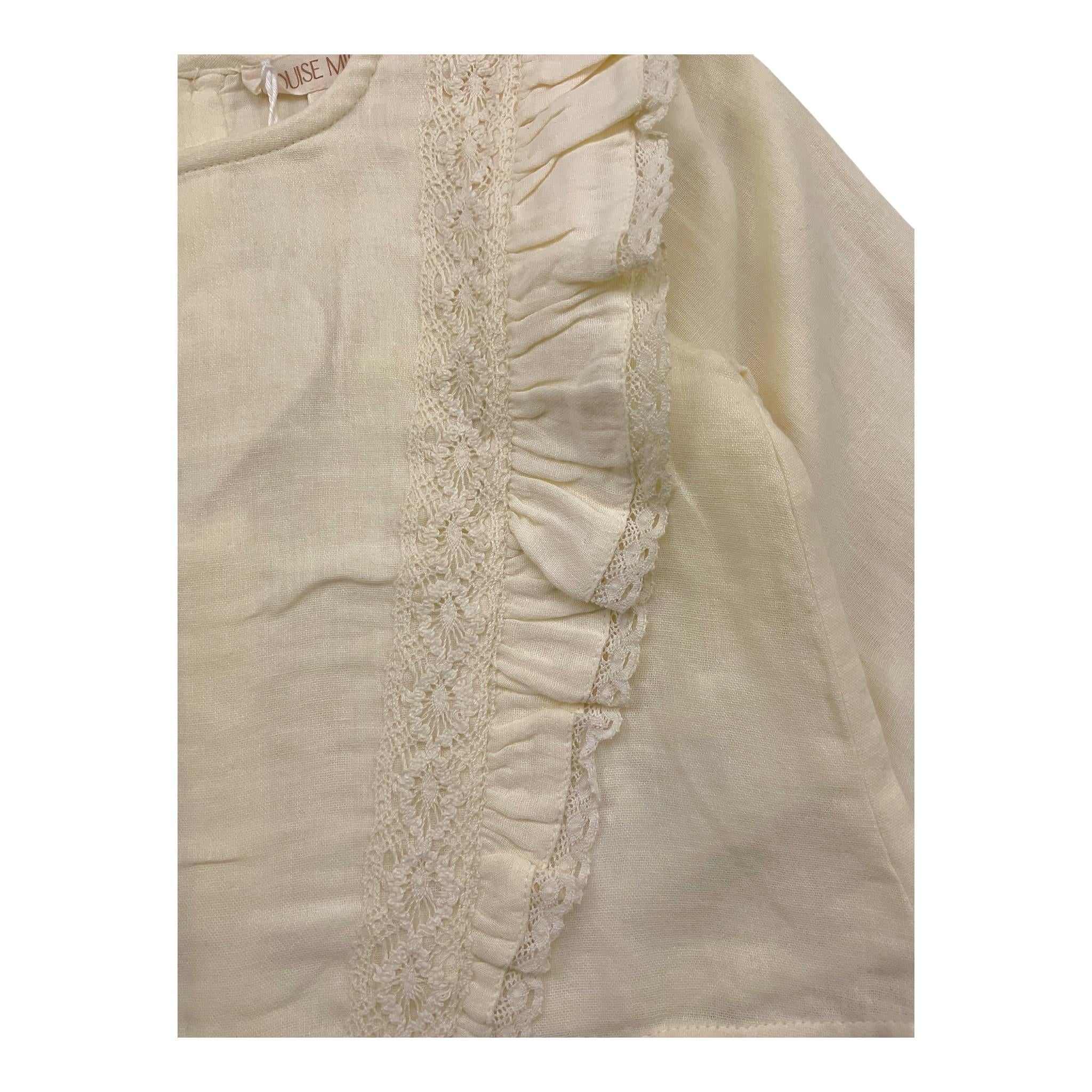 LOUISE MISHA camicia tinta unita con ricami Panna per Bambina GRIW24B0071 PANNA LOUISE MISHA