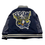 TOP GUN giubbino modello bomber con maniche in similpelle Blu per Bambino 02G0549 BLU TOP GUN