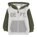 NANAN felpa cn zip e cappuccio con maniche in contrasto Grigio per Bambino I2428012VJ GRIGIO NANAN