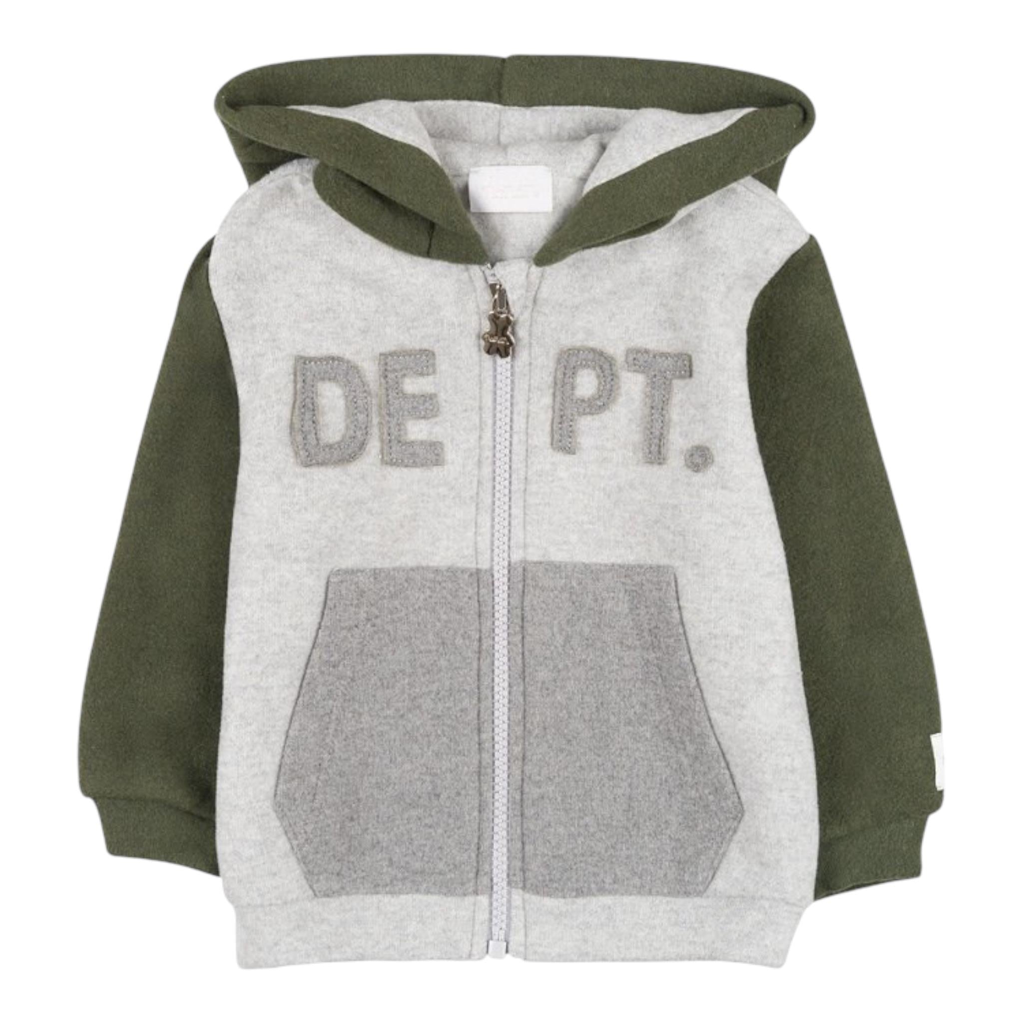 NANAN felpa cn zip e cappuccio con maniche in contrasto Grigio per Bambino I2428012VJ GRIGIO NANAN