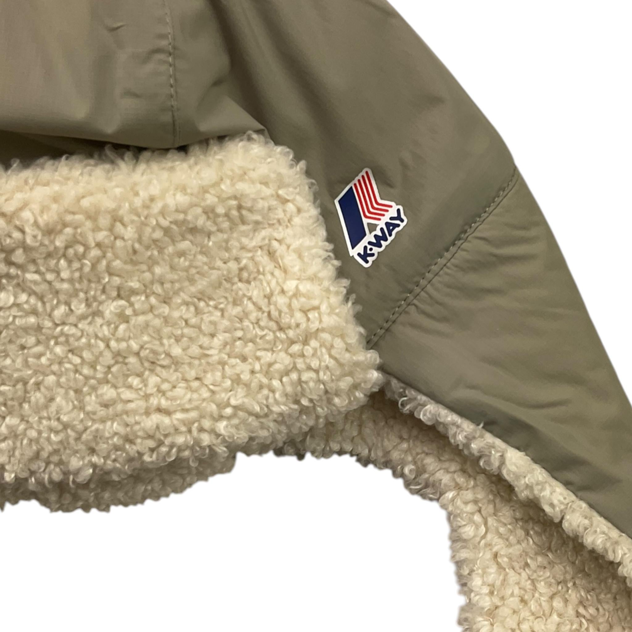 K-WAY cappello tinta unita con stampa Verde per Bambino K31571W VERDE K-WAY