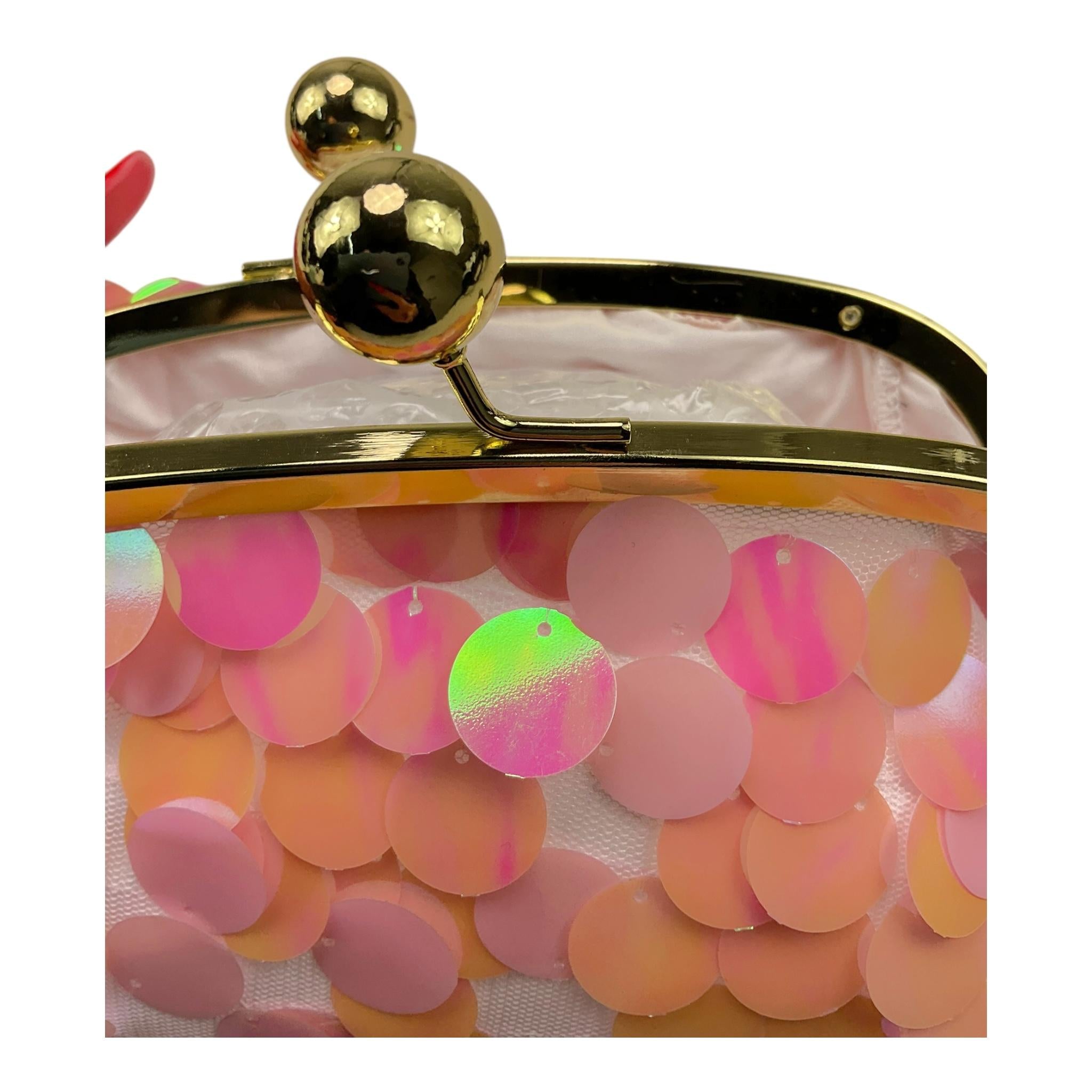 DOU DOU borsa tinta unita con paillettes Rosa per Bambina DU0A08 ROSA DOU DOU