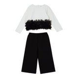 LIU JO completo shirt-pantalone bicolore Bianco/nero per Bambina KF4111 BIANCO/NERO LIU JO