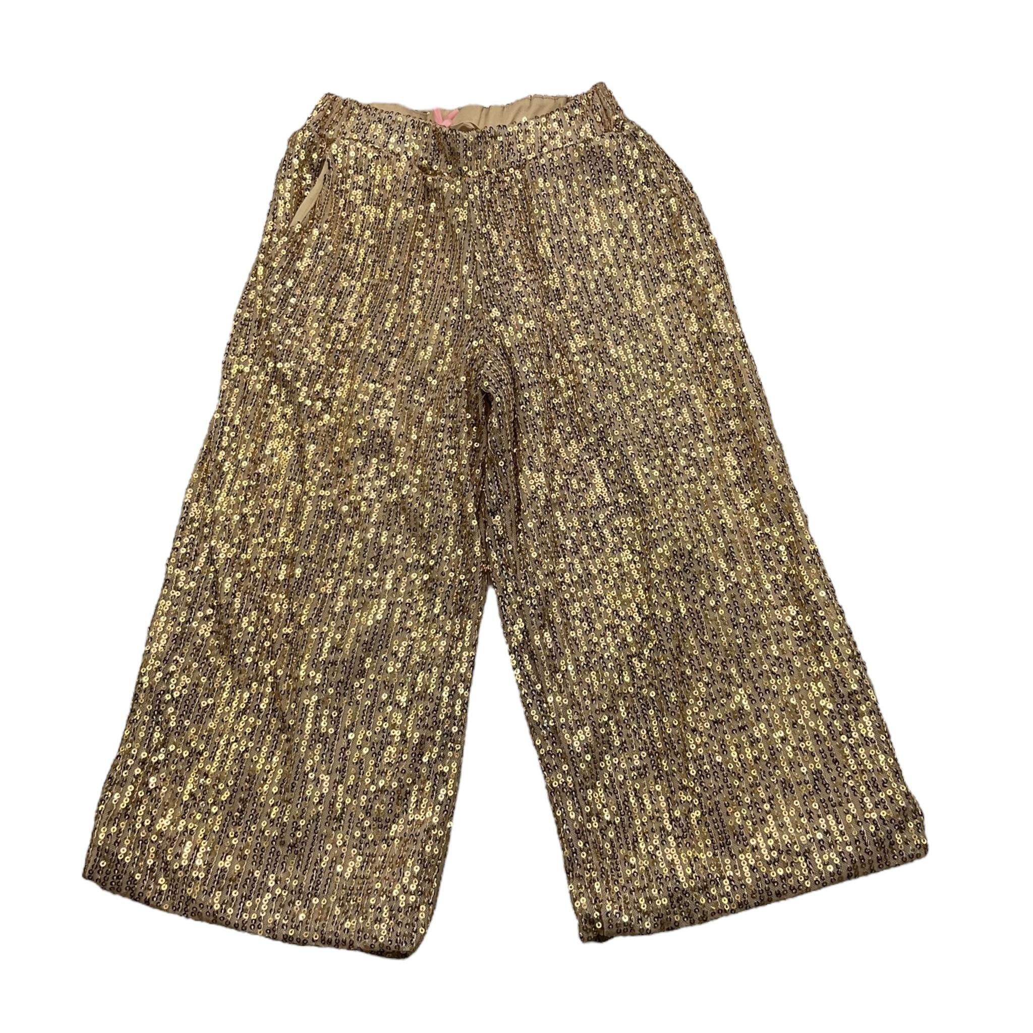 VICOLO pantalone tinta unita modello palazzo con paillettes Oro per Bambina 3141P000173 ORO VICOLO