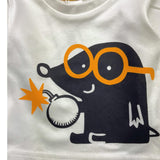 EMC shirt gircollo tinta unita con stampa Bianco per Neonato BX2262 BIANCO EMC