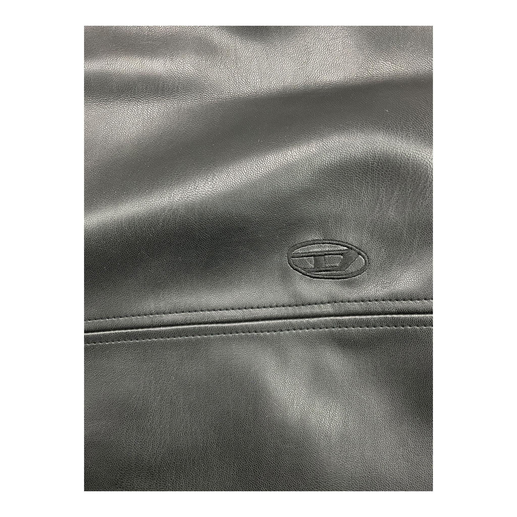 DIESEL salopette tinta unita in ecopelle Nero per Bambina J01937 NERO DIESEL