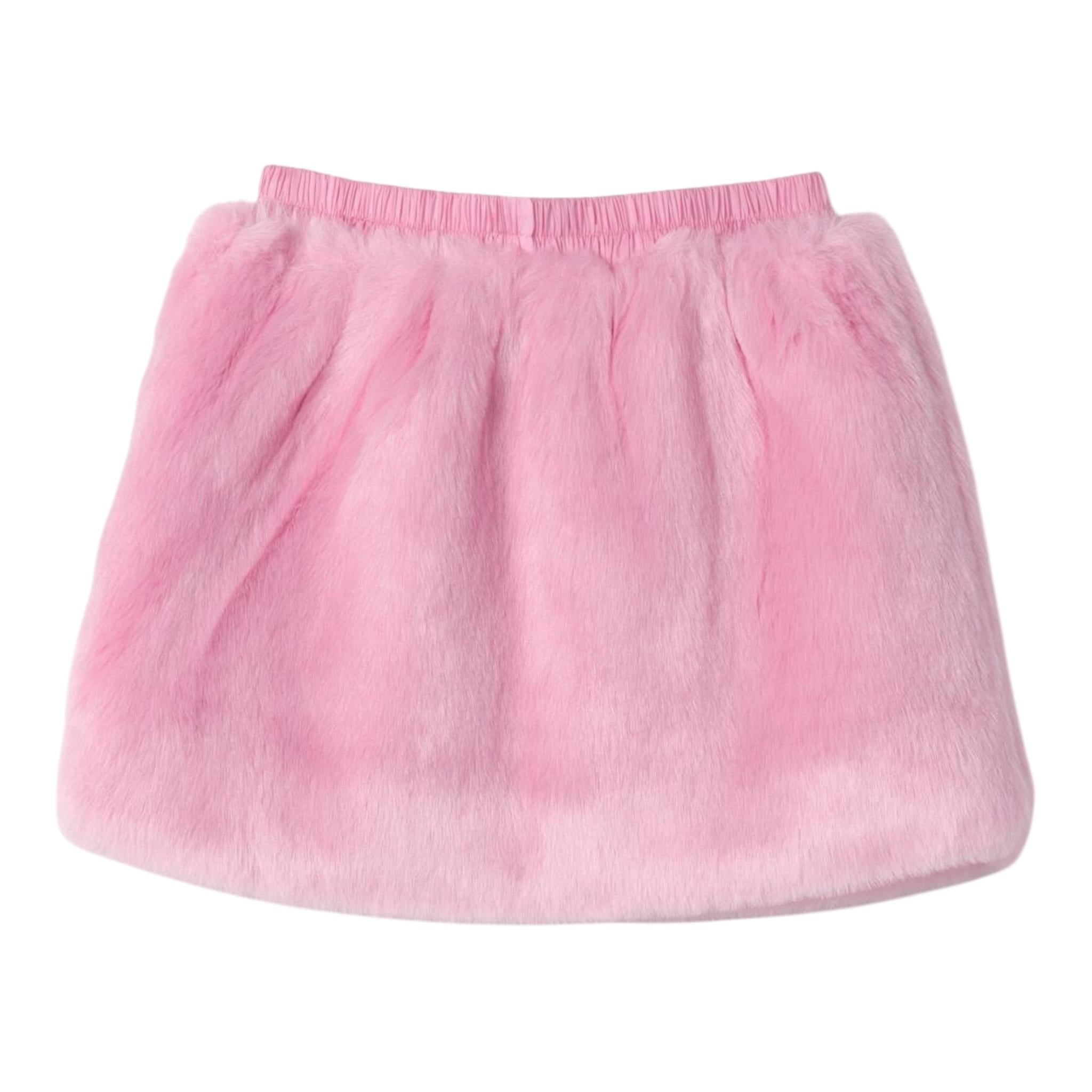 MOSCHINO gonna tinta unita con logo Rosa per Bambina HDJ039 ROSA MOSCHINO