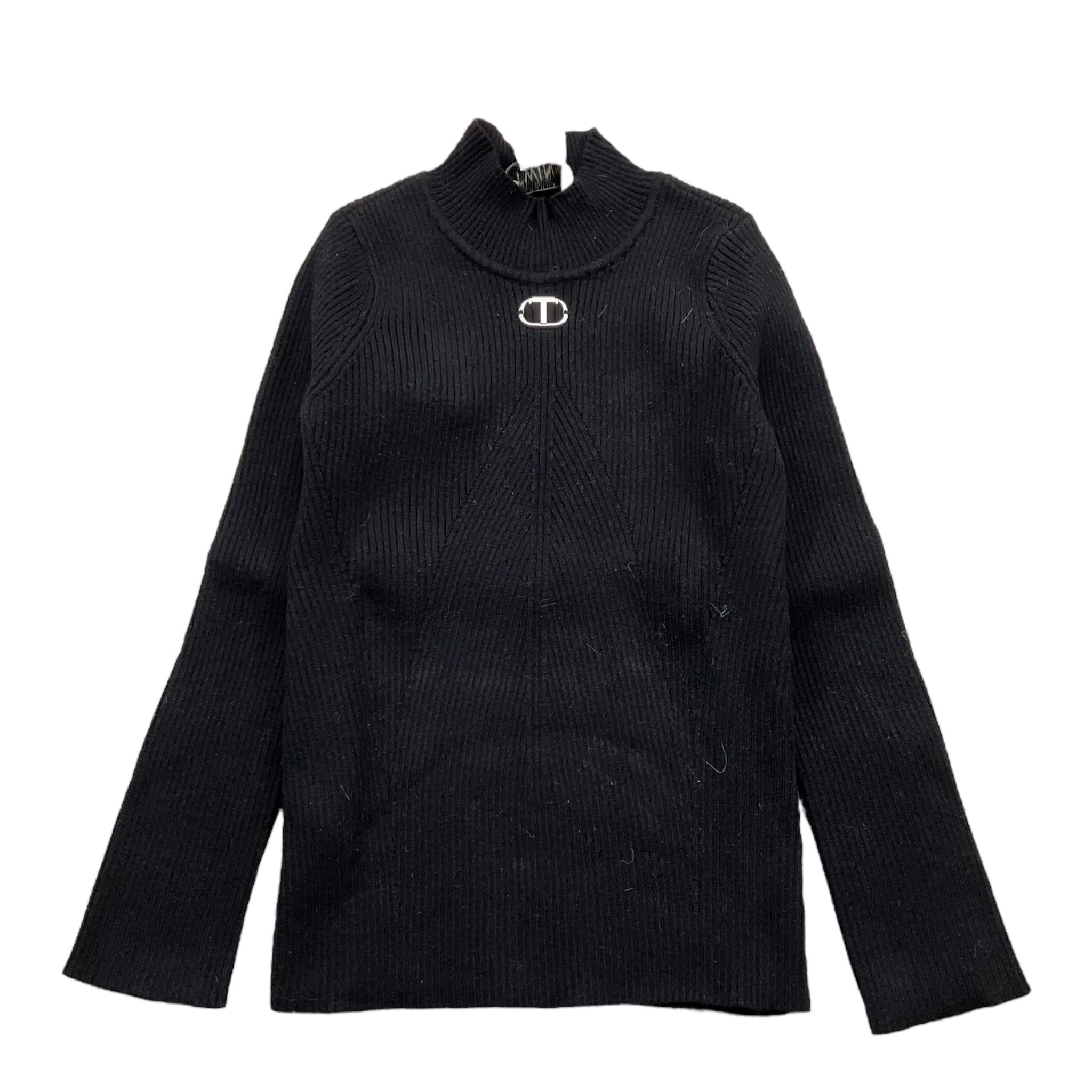 TWINSET maglia mezzo collo tinta unita a costine Nero per Bambina 242GJ3190X NERO TWINSET