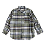 ZHOE & TOBIAH camicia tinta unita con fantasia a quadri Verde per Bambino COC2 VERDE ZHOE & TOBIAH