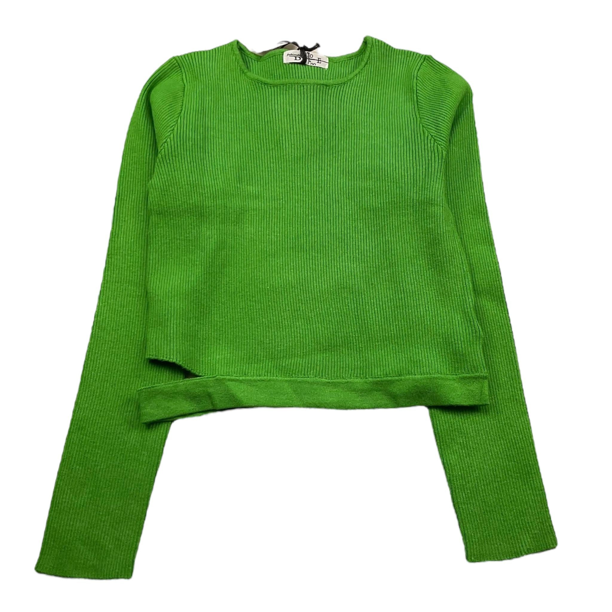 TO be too shirt girocoll tinta unita Verde per Bambina TBT2432 VERDE TO be too