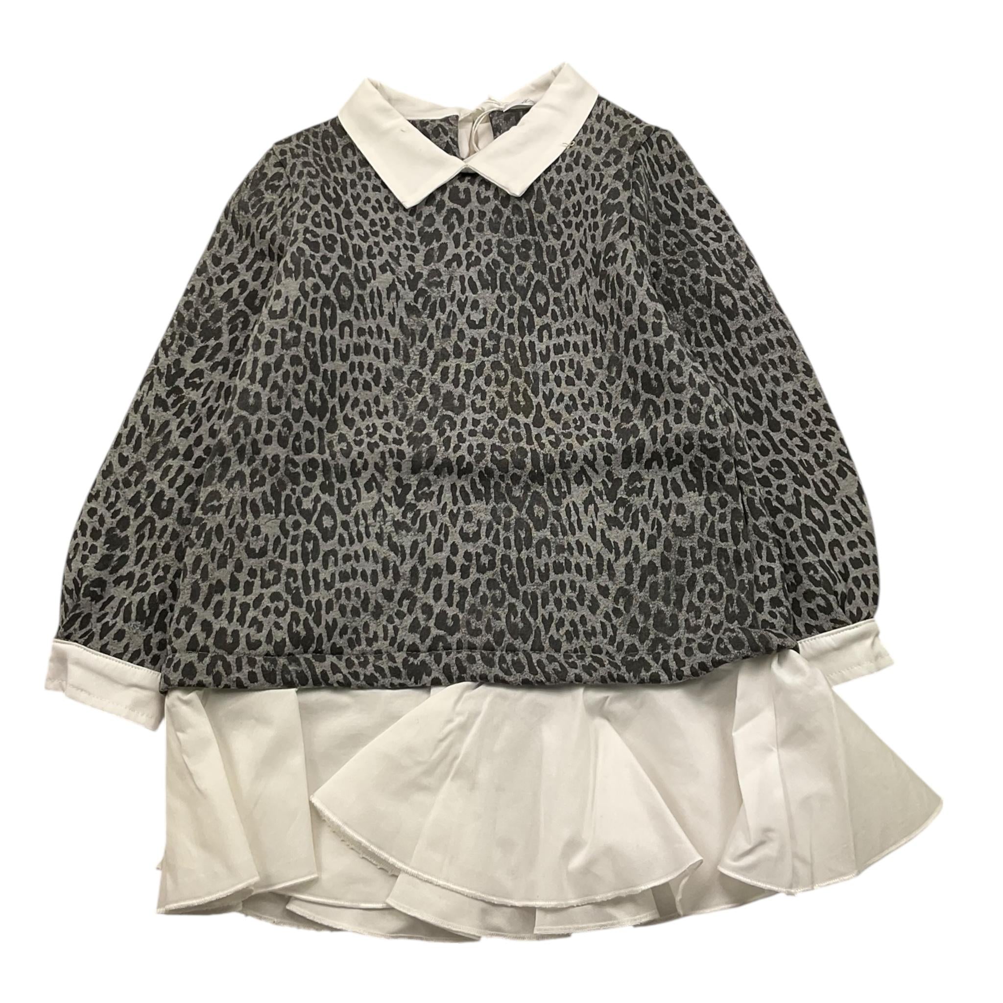 M+E' abito manica lunga fantasia maculata Grigio per Bambina UE1613 GRIGIO M+E'