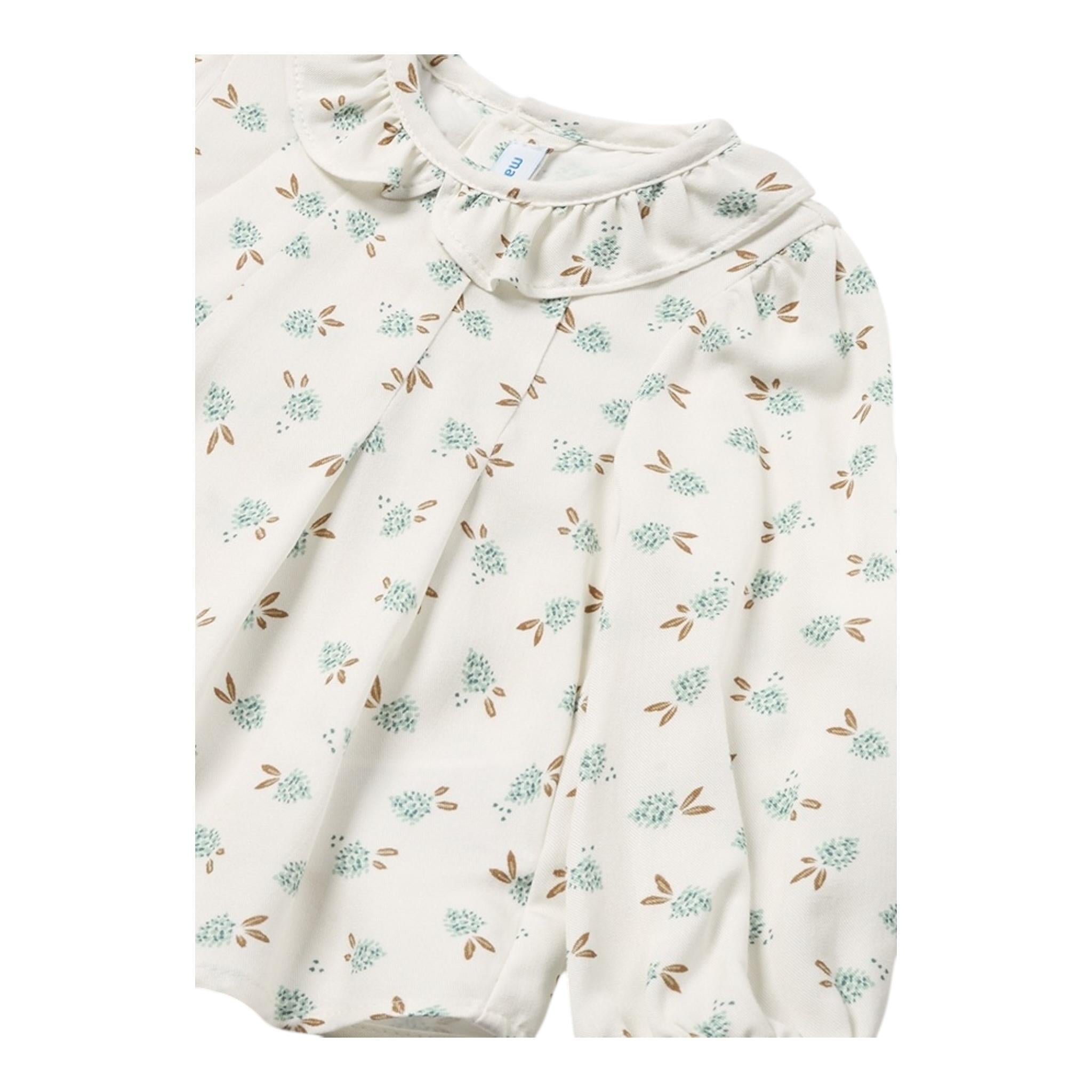 MAYORAL camicia manica lunga tinta unita stampa fantasia Panna per Neonata 2193N PANNA MAYORAL