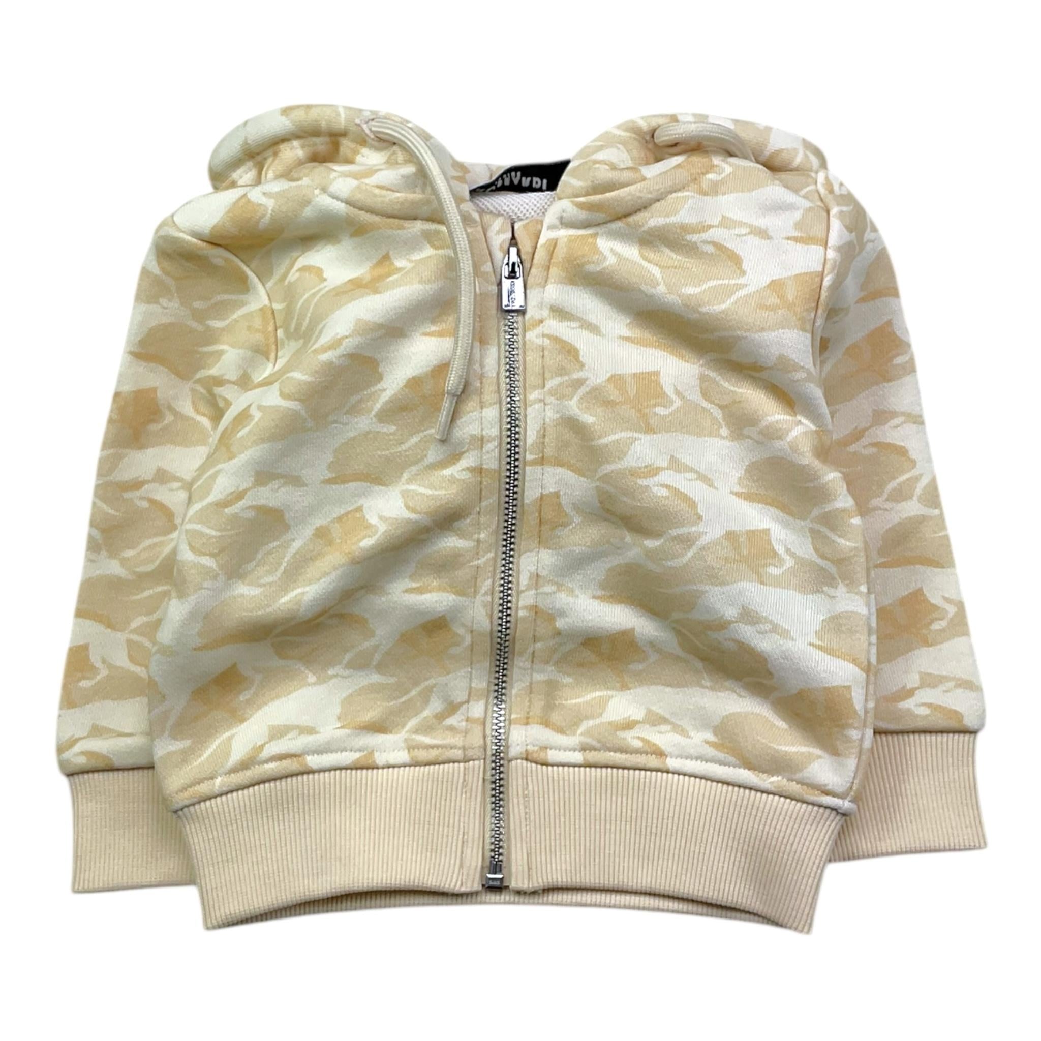 TRUSSARDI felpa tinta unita con zip e cappuccio Panna per Neonato TIA25148FE PANNA TRUSSARDI