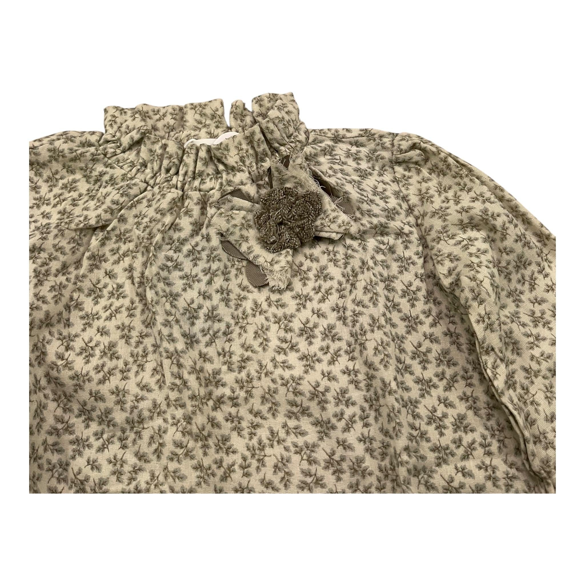 LALALU' camicia manica lunga tinta unita fantasia floreale Beige per Neonata BLL60NB BEIGE LALALU'