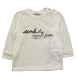 M+E' shirt igrocollo tinta unita con ricamo Panna per Neonato UEM0463 PANNA M+E'