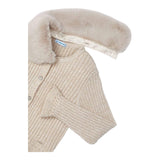 MAYORAL cardigan tinta unita con colletto rimovibile Beige per Bambina 4362XX BEIGE MAYORAL