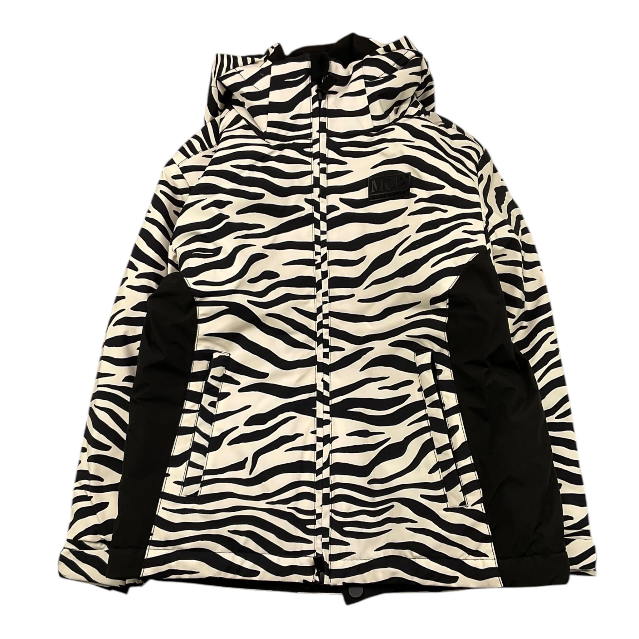 SAINT BARTH giubbino da neve bicolore con fantasia zebrata Bianco/nero per Bambina CHV001 BIANCO/NERO SAINT BARTH