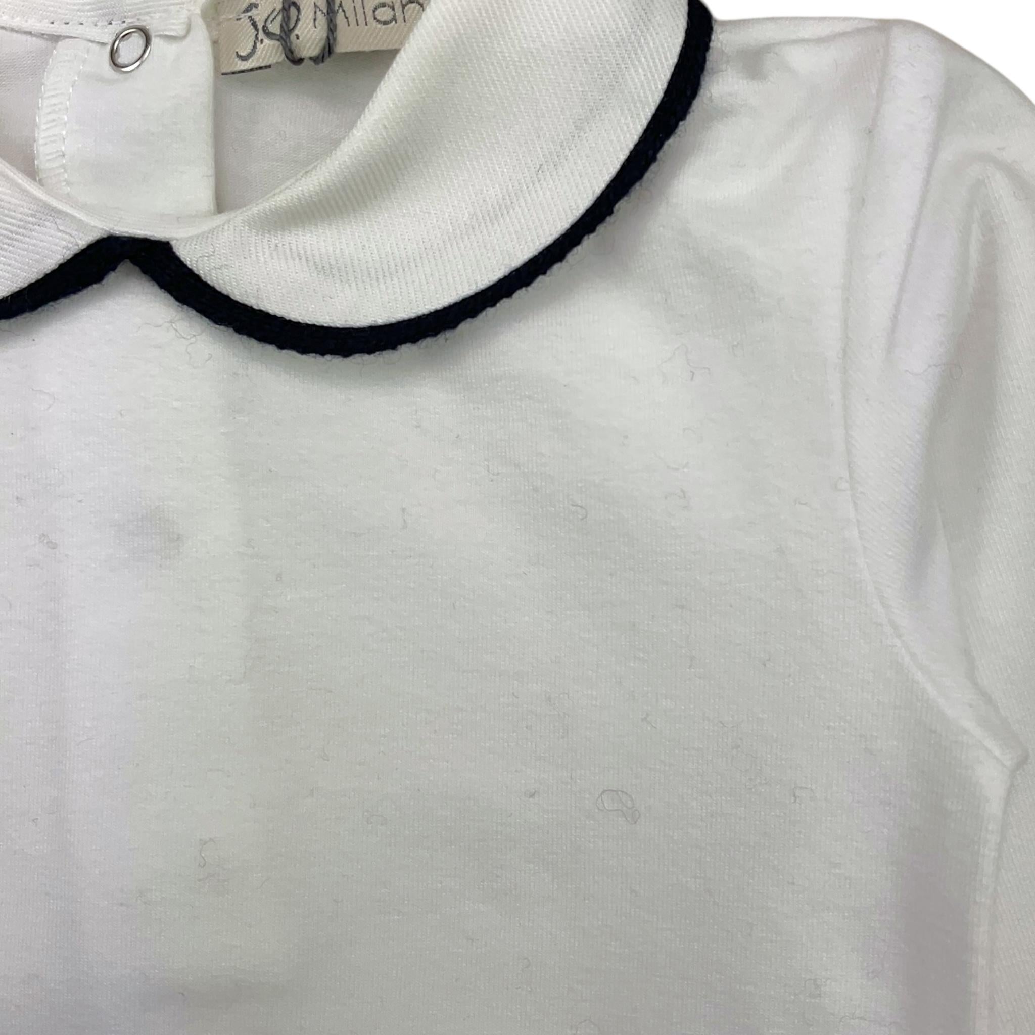 J.O. MILANO body tinta unita con colletto Bianco per Neonata 361Z1 BIANCO J.O. MILANO