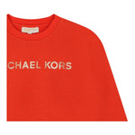 MICHAEL KORS felpa girocollo tinta unita con stampa Arancione per Bambina R30149 ARANCIONE MICHAEL KORS