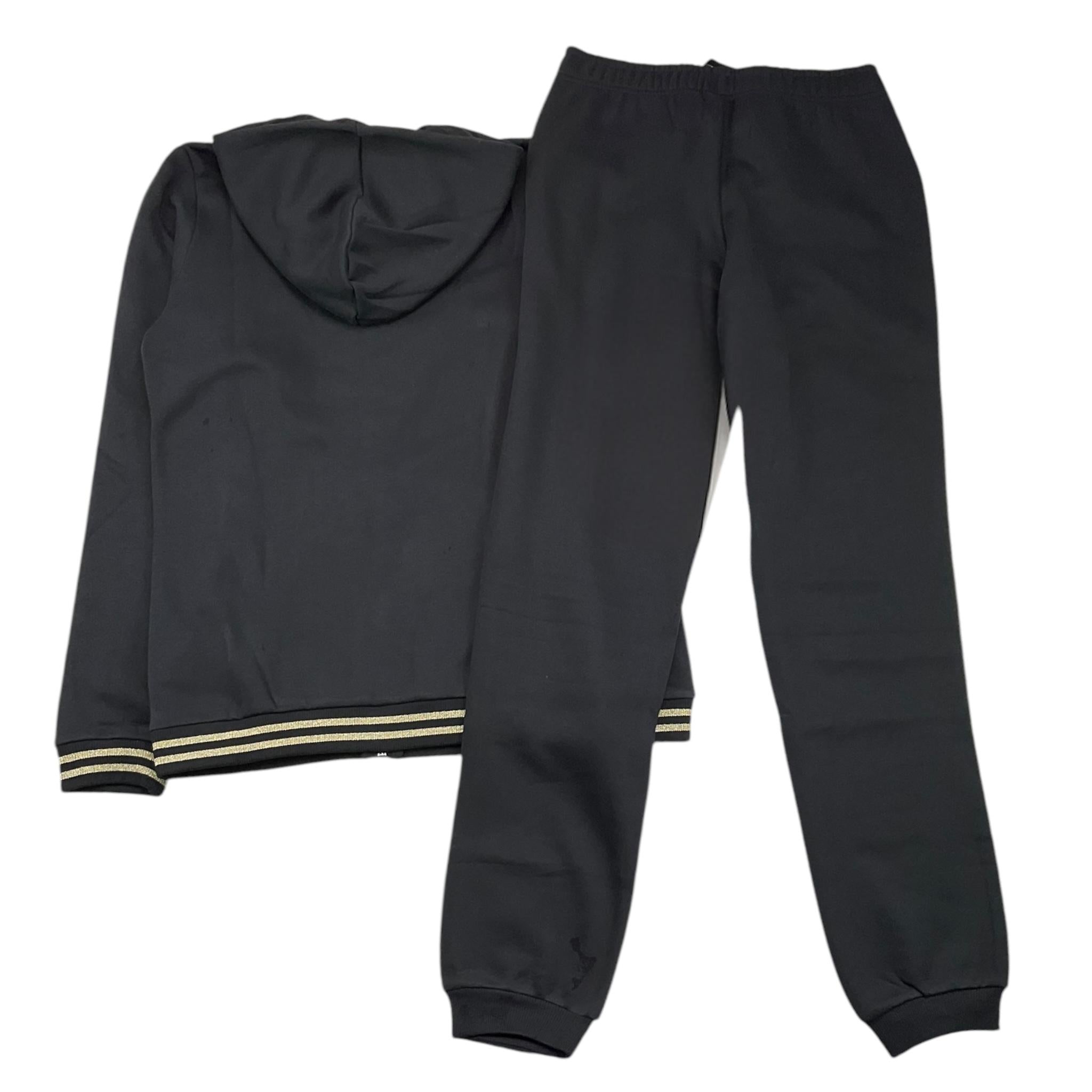 PUMA completo 2 pezzi felpa-pantalone tinta unita Nero per Bambina 684770 NERO PUMA