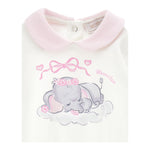 MONNALISA set tutina tinta unita con stampa-cappello-bavetta Bianco per Neonata 35D500X BIANCO MONNALISA
