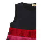 STELLA McCARTNEY abito tinta unita giromanica con frange Nero per Bambina TT1F72 NERO STELLA McCARTNEY