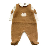 MARLU' tutina bicolore con stampa Bianco per Neonato IG7814 BIANCO MARLU'