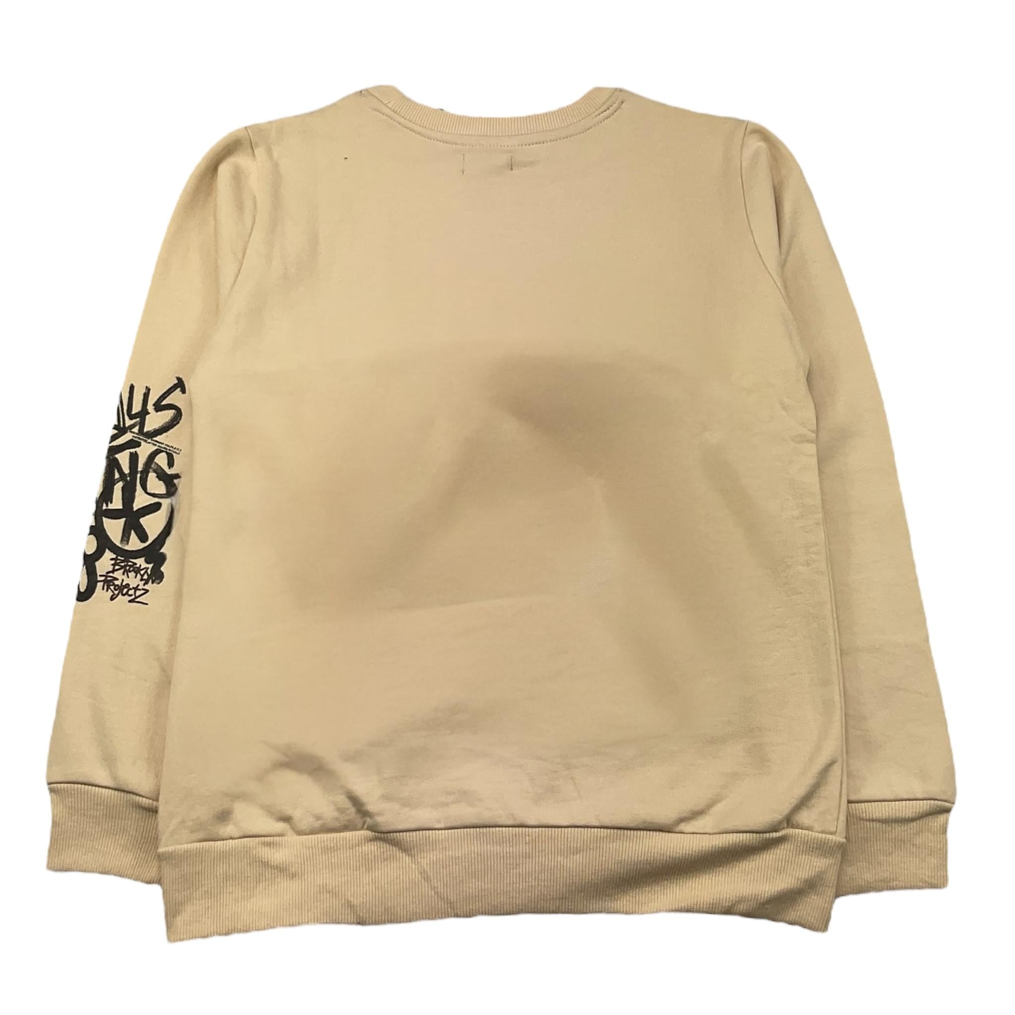 CANADA HOUSE felpa chiusa girocollo tinta unita con stampa in contrasto Beige per Bambino 24474141 BEIGE CANADA HOUSE