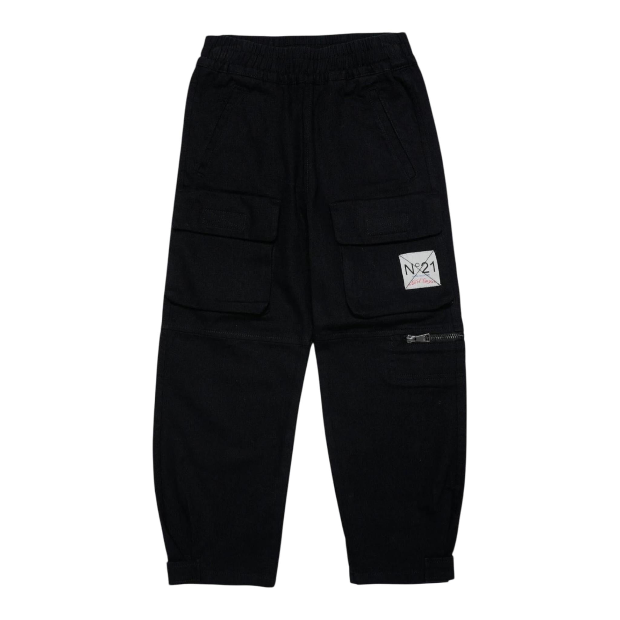 MSGM pantalone tinta unita con elastico in vita Nero per Bambino N21763 NERO MSGM
